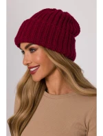 M895 Žebrovaná čepice - bordó M895 Žebrovaná čepice - bordó
