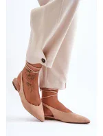 Dámské semišové baleríny nude Lilly Ann Dámské semišové baleríny nude Lilly Ann