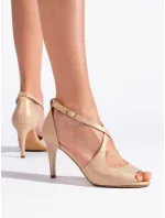 Luxusní růžové sandály dámské na jehlovém podpatku Luxusní růžové sandály dámské na jehlovém podpatku