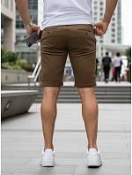 FashionStreet pánské hnědé džínové šortky SX2573