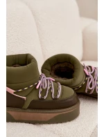 Sněhule na platformě D.Franklin DFSH371015 Khaki