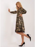 LK SK 509565 šaty.07 černá a zlatá LK SK 509565 šaty.07 černá a zlatá