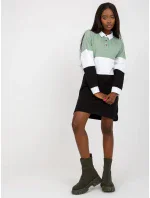 Dámské šaty RV SK 8072 černé a zelené