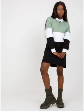 Dámské šaty RV SK 8072 černé a zelené