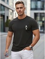 Pánské bavlněné tričko s potiskem AS Pik, černé, FashionStreet NX5130R