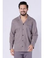 Pyžamo Hotberg 1754 Marcel long/r M-2XL rozepínací