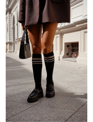 Pruhované dámské podkolenky s proužky 1610.001
