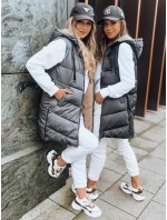 Tmavě šedá oboustranná dámská vesta ONADE FashionStreet TY3725 Tmavě šedá oboustranná dámská vesta ONADE FashionStreet TY3725