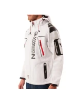 Geographical Norway pánská rychleschnoucí sportovní bunda s kapucí Techno MEN 056 BS3 white (WU1060H/GN) pánské