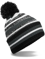 Beechfield B 474R Pletená čepice s pruhy "Fan" 53.474R black/graphite grey/white