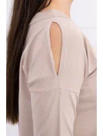 Šaty s 3D grafikou, béžová krajka