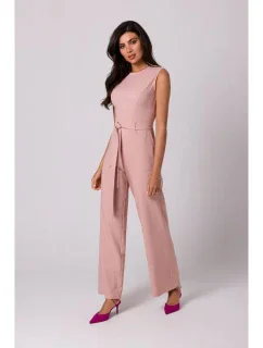 B256 Kombinéza bez rukávů s kapsami - růžová