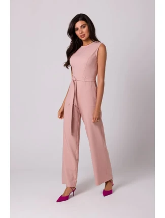 B256 Kombinéza bez rukávů s kapsami - růžová
