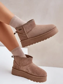 Nízké sněhule na platformě Big Star OO274A100 béžové