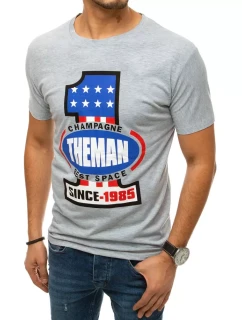 Pánské tričko s potiskem šedé FashionStreet RX4405