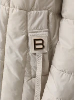 Dámská prošívaná bunda s kapucí světle šedá FashionStreet TY5584