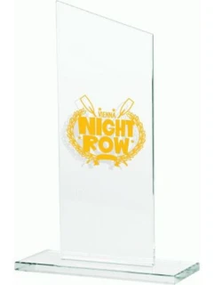 Gravírovaná skleněná trofej + malířská výplň