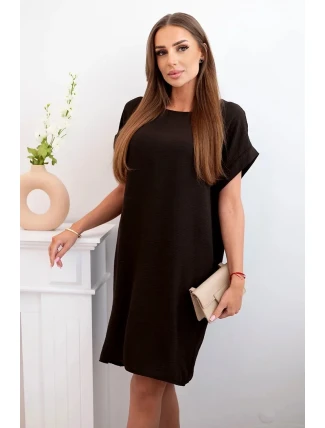 Šaty s kapsami hnědý