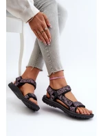 Lehké Sportovní Dámské Sandály Černo-Růžové Lumeria