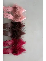 Lodičky s peřím a odhaleným patou bordó Belice