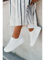 Dámské plátěné tenisky na platformě Big Star – bílé