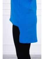 Halenka s potiskem a delšími zády, chrpově modrá