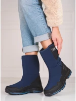 Trendy dámské modré sněhule bez podpatku Trendy dámské modré sněhule bez podpatku