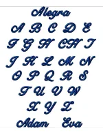 Výšivka jméno Allegra script