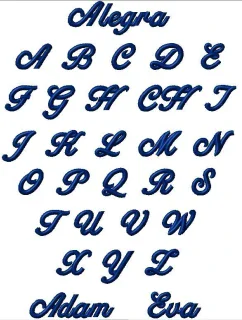 Výšivka jméno Allegra script