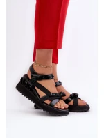Dámské sandály s mašlí D&A CR956 Černé Dámské sandály s mašlí D&A CR956 Černé