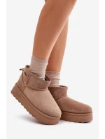 Nízke sněhule na platformě Big Star OO274A100 béžové