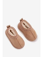 Sněhule Dětské Kotníkové Na Platformě Zateplené Kožešinou Béžové Vilabria