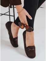 Dámské semišové hnědé mokasíny FashionStreet ZY1179