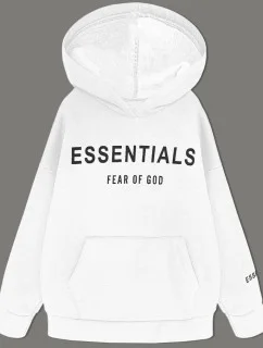 Hrubší bílá dámská klokaní mikina (22936)