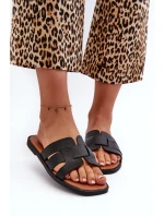 Ploché Dámské Žabky Z Ekokože Černé Risamay