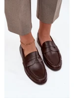 Dámské mokasíny z ekologické kůže hnědé Lilith