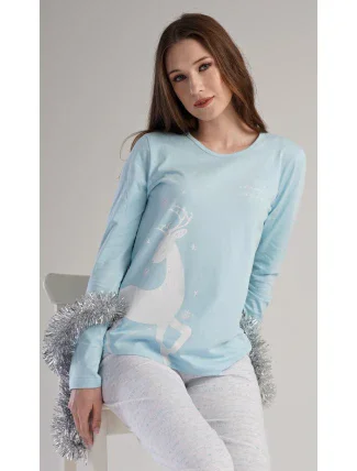 Dámské pyžamo dlouhé Jelen