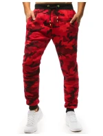 Pánské kamuflážní červené tepláky FashionStreet UX1467