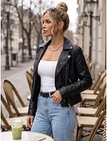 Dámská kožená bunda ve stylu Ramones, černá, FashionStreet TY5723 Dámská kožená bunda ve stylu Ramones, černá, FashionStreet TY5723