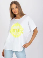 Tričko DHJ TS 6860.26X bílá a žlutá