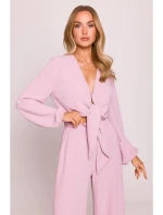 M861 Zavazovací top - krepový růžový