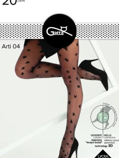 Dámské punčochové kalhoty Arti 04 Černá vzor - Gatta