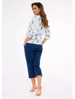 Pyžamo Cornette 162/446 Kristin 2 3/4 S-2XL dámské rozepínací Pyžamo Cornette 162/446 Kristin 2 3/4 S-2XL dámské rozepínací