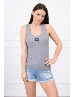 Žebrovaná halenka s šedým blůzou Žebrovaná halenka s šedým blůzou