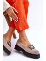 Pohodlné semišové mokasíny béžové Agathe