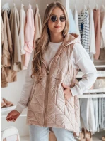 Dámská přechodná prošívaná vesta OLINVIA růžová FashionStreet TY4885