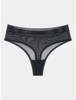 Tempting Sheer Highwaist String - BLACK - TRIUMPH BLACK - TRIUMPH