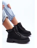 Dámské zateplené kožené boty černé Corbin Dámské zateplené kožené boty černé Corbin