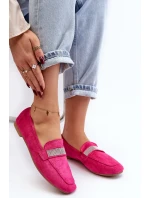 Dámské mokasíny s cirkony Fuchsie Ralrika