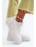 Dámské tenisky na platformě z ekokože bílé Lynnette